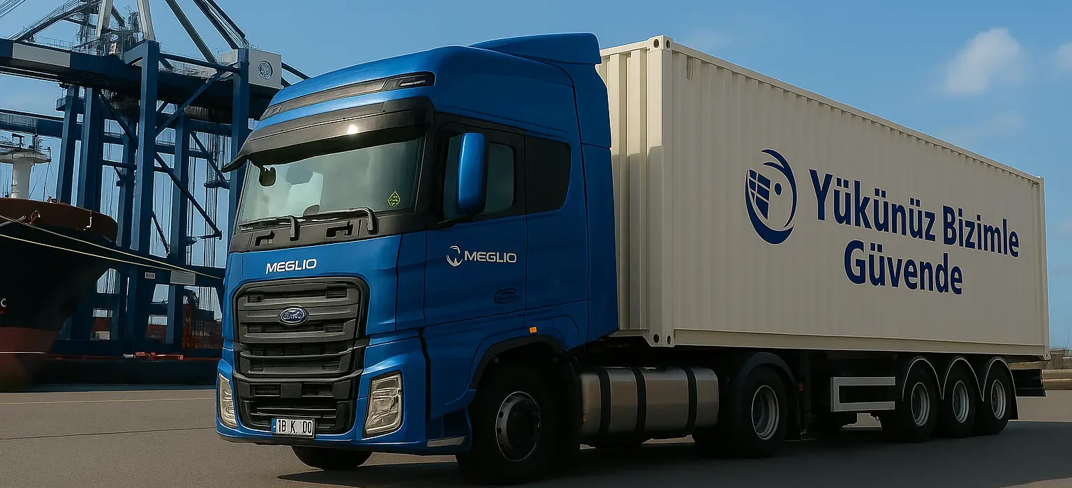 ChatGPT Image 15 Ağu 2025 12_46_13 Meglio Lojistik kurumsal tır görseli, lojistik hizmeti ve marka güvenilirliği vurgusu